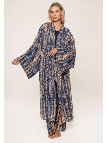 Linga Dore Linga Dore Kimono in Tie dye dark denim/apricot
