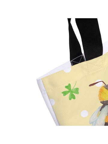 Mr. & Mrs. Panda Strandtasche Hummeln Kleeblatt ohne Spruch in Gelb Pastell