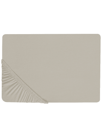 Beliani Bettlaken JANBU in Grau - (W) 200 x (H) 30 x (L) 200 cm