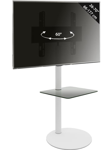 VCM  Design TV Standfuß Rack Fernseh Cirla ZW in Weiß