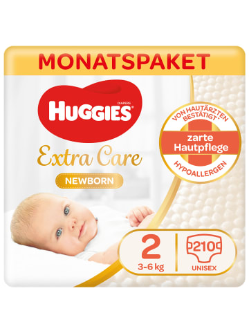 HUGGIES Huggies Newborn Babywindeln Windeln für Neugeborene Größe 2 (3-6 kg) 210 Stk