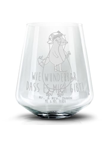 Mr. & Mrs. Panda Tumbler Glas Pinguin Marienkäfer ohne Spruch in Transparent