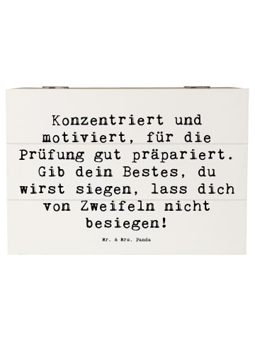 Mr. & Mrs. Panda Aufbewahrungsbox Spruch Prüfungen bestehen mit ... in Weiß