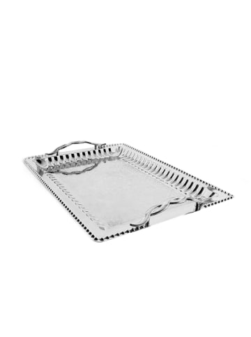 Almina Serviertablett aus hochwertigem 18/10-Edelstahl - 2er Set in Silber