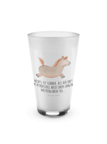 Mr. & Mrs. Panda Teeglas Pferd Springen mit Spruch in Transparent