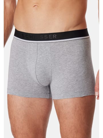 Schiesser Retro Short / Pant 95/5 Cotton in Schwarz / Grau