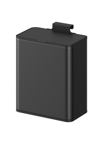 SONGMICS Mülleimer Parri in Schwarz - (B)15.2 x (H)32 x (T)25.8 cm - 8 L