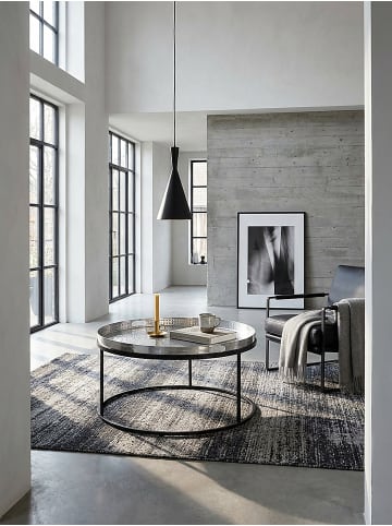 KADIMA DESIGN Couchtisch Hammerschlag Metall Sofatisch Aluminium Silber