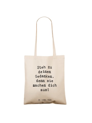 Mr. & Mrs. Panda Umhängebeutel Spruch Mutig zu seinen Meinungen ... in Creme