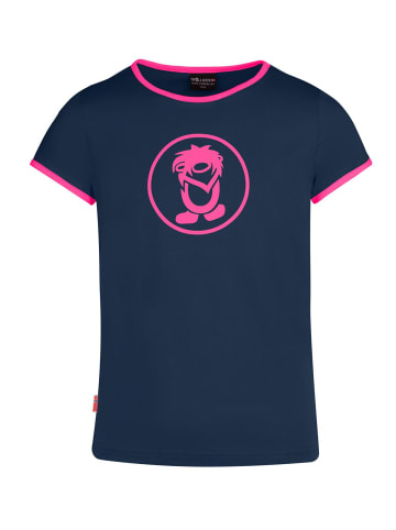 Trollkids T-Shirt "Kroksand" in Marineblau/Magenta