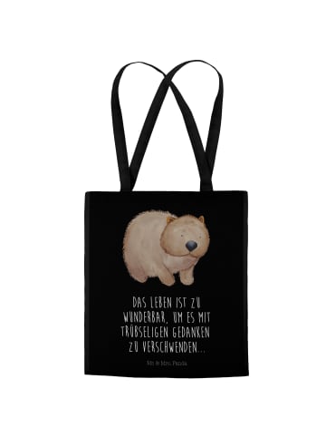 Mr. & Mrs. Panda Stoffbeutel Wombat mit Spruch in Schwarz