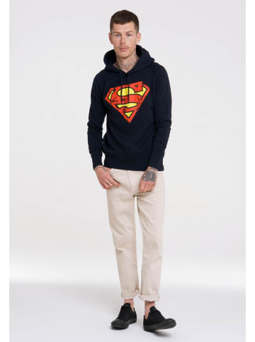 Logoshirt Kapuzenpullover DC – Superman Logo in dunkelblau