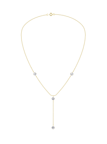 Alexander York Kette Y-Design ZIRKONIA in Gold aus 925 Sterling Silber