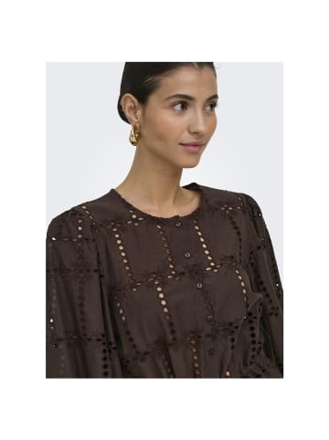 JDY Halbarmbluse in chocolate brown