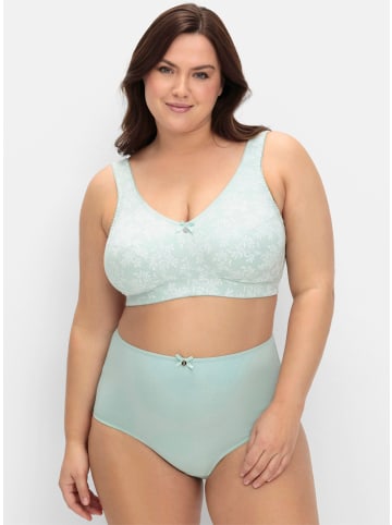 sheego Entlastungs-BH ohne Bügel in mint+weiß