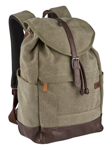 Camel Active AIR Canvas Rucksack in Khaki