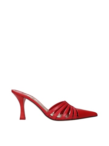 Paris Texas Rot Leder Stiletto Absatz Sandalen