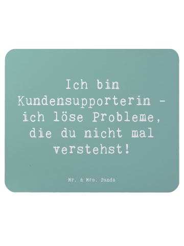 Mr. & Mrs. Panda Mauspad Spruch Kundensupporterin Heldin mit Spruch in Meeresbrise