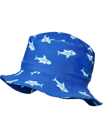 Playshoes Kinder Hut "UV-Schutz Fischerhut Hai" in Blau