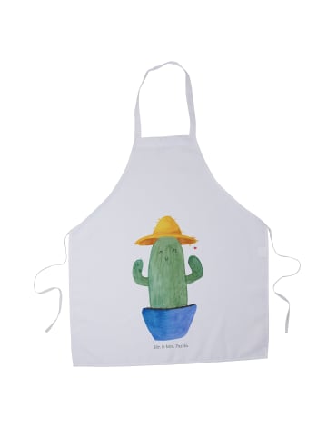 Mr. & Mrs. Panda Koch Schürze Kaktus Hut ohne Spruch in Weiß