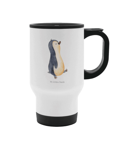 Mr. & Mrs. Panda To-Go-Becher Pinguin mHerzieren ohne Spruch in Weiß