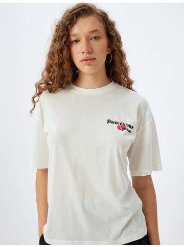KOTON T-shirt in Ekru