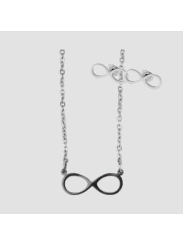 Adeliás Damen Halskette mit Anhänger – Unendlichkeitszeichen aus Edelstahl in silber