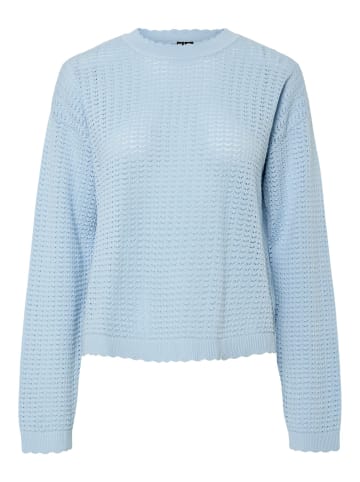 Pieces Strickpullover in Cashmere Blue
