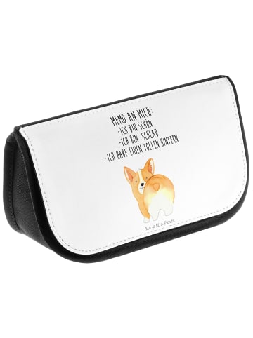 Mr. & Mrs. Panda Beautybag Corgi Po mit Spruch in Weiß