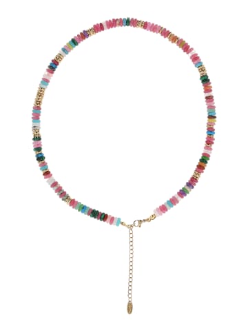 usha FESTIVAL Women Necklace With Lobster Clasp in Gold Pink Multicolor