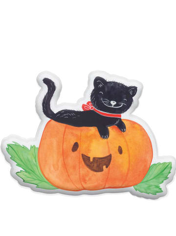 Mr. & Mrs. Panda Kuschelkissen Schwarze Katze ohne Spruch in Weiß