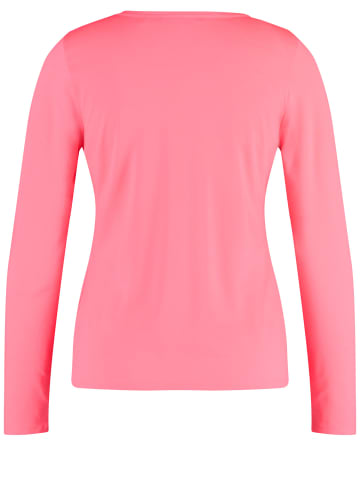 TAIFUN T-Shirt Langarm Rundhals in Neon Pink