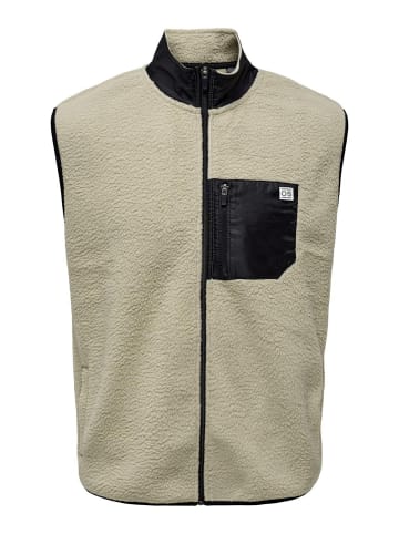 ONLY & SONS Sweatshirt mit Stehkragen in Silver Lining