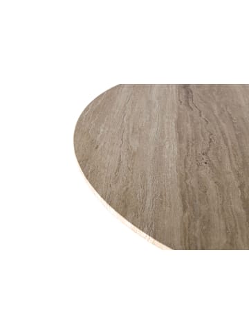 Giner y Colomer Esstisch aus Travertinmarmor und Metallgestell 120 cm in Brown