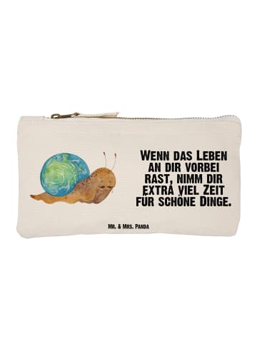 Mr. & Mrs. Panda Schminktasche Schnecke Sir mit Spruch in Weiß