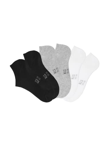 H.I.S Sneakersocken in 2x schwarz, 2x hellgrau-meliert, 2x weiß