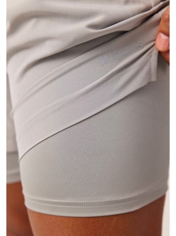 SNOCKS 2 in 1 Tainingshorts Herren 1 Stück in Silber Grau