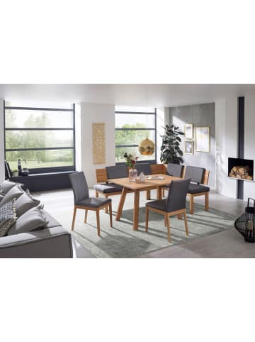 58 aufm Kessel ECKBANKGRUPPE Modern Danny 4 für 7 Personen Massivholz Kernbuche/Grau