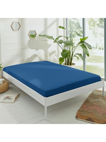 Erwin Müller Single-Jersey Spannbettlaken Murnau in blau