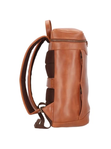 Buckle & Seam Siwa Rucksack Leder 47 cm Laptopfach in cognac