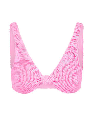 Moda Minx Bikini Top Scrunch Knot in Pink