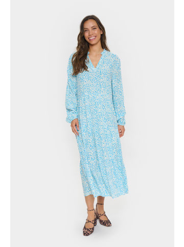 SAINT TROPEZ Kleid EdaSZ Lockere Passform in Ethereal Blue Leomania