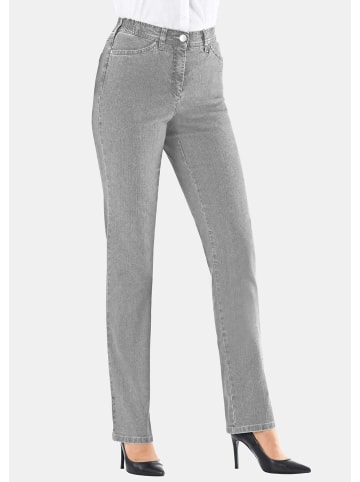GOLDNER Denimhose mit Stretchkomfort in hellgrau