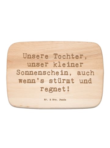 Mr. & Mrs. Panda Servierbrett Spruch Tochter Sonnenschein mit Sp... in Transparent
