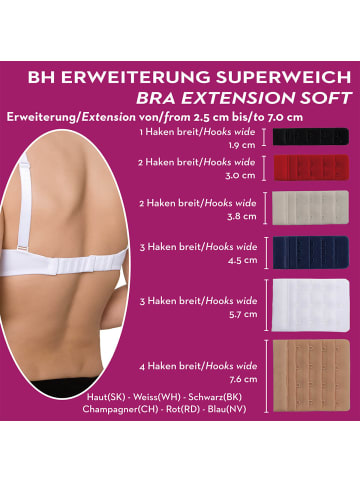 MISS PERFECT BH-Verlängerung in 1 Haken (1.9 cm breit) Weiß