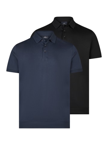 Ragman Poloshirt Basic in Schwarz / dunkelblau