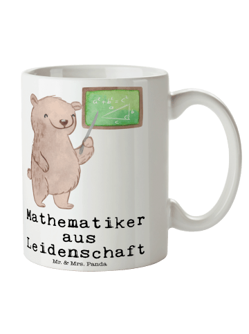 Mr. & Mrs. Panda Tasse Mathematiker Leidenschaft mit Spruch in Weiß