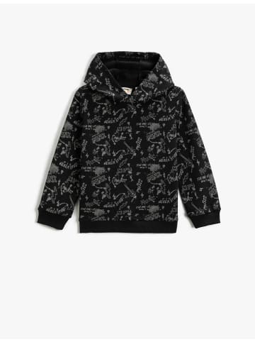 KOTON Sweatshirt in Schwarz Gemustert