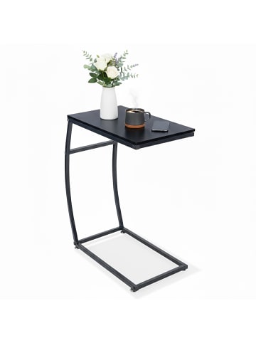 relaxdays Beistelltisch in Schwarz - (B)47,5 x (H)58,5 x (T)25 cm