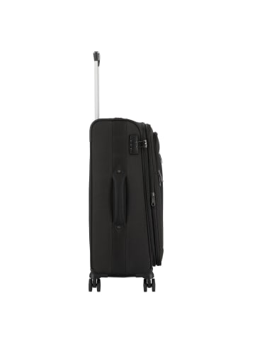 D&N Travel Line 6804 4-Rollen Kofferset 3tlg. schwarz